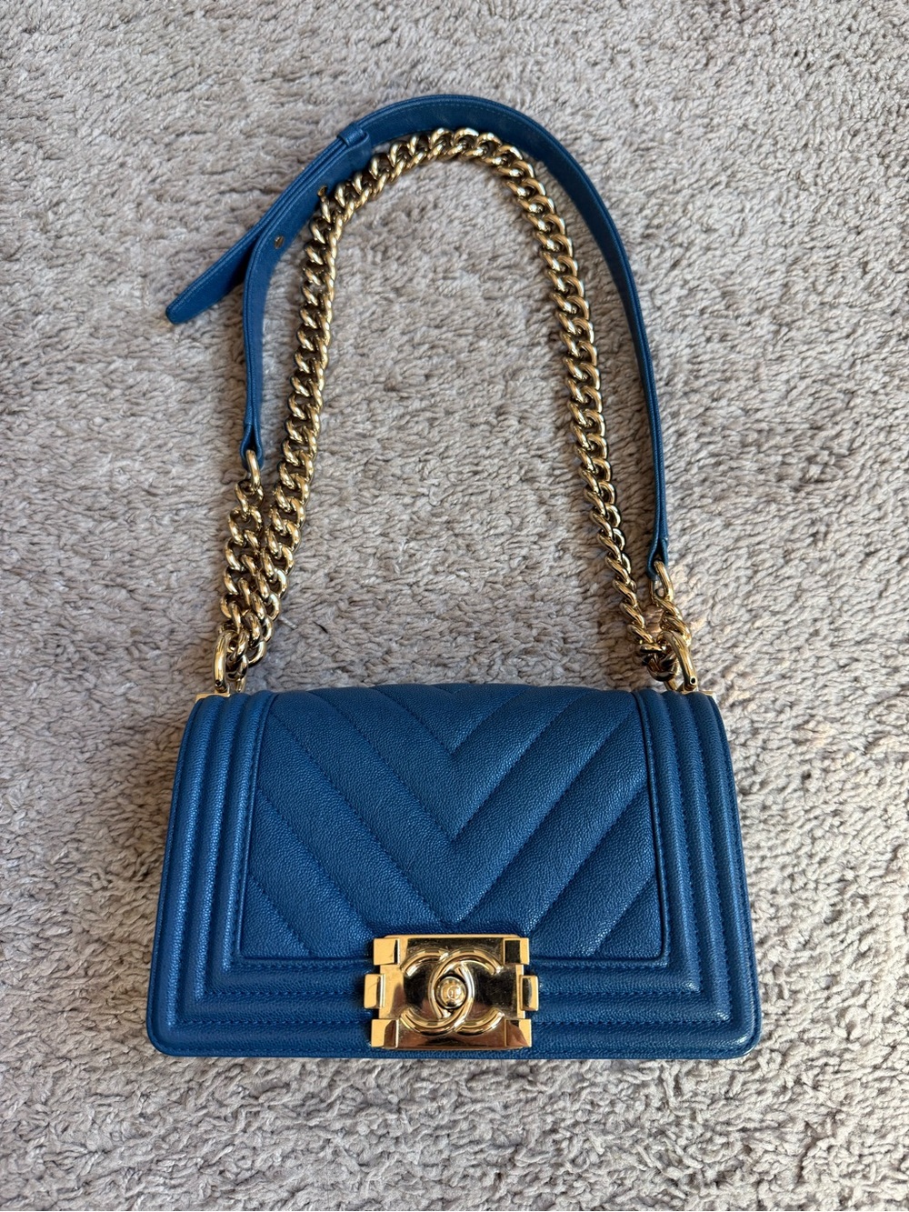 Chanel Chevron Calfskin Small Le Boy
